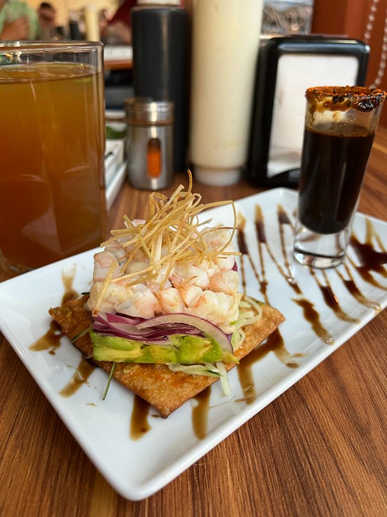 Tostadita de camarón